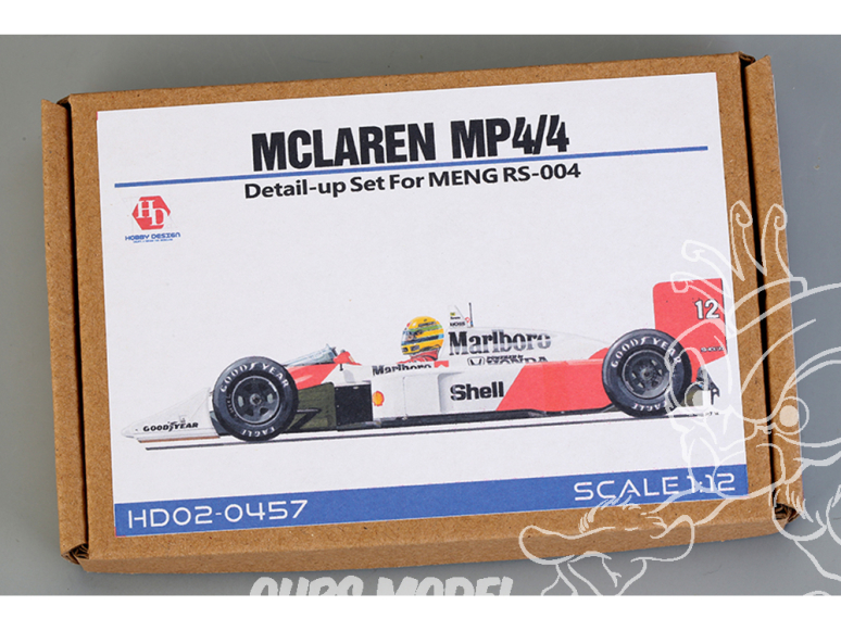 HOBBY DESIGN Kit amelioration 02-0457 Detail-up Mclaren MP4/4 1988 kit MENG RS-004 1/12