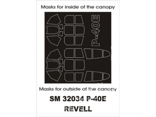 Montex Mini Mask SM32034 Curtiss P-40E Revell 1/32