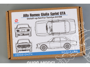 Hobby Design Amélioration 02-0474 Detail-up Alfa Romeo Giulia GTA kit Tamiya 1/24