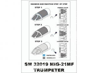 Montex Mini Mask SM32019 MiG-21MF Trumpeter 1/32