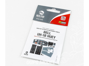 Red Fox Studio Tableaux de bord 3D hélicoptère RFQS-35040 Bell UH-1B HUEY Trumpeter 1/35