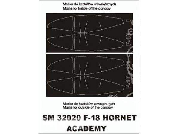 Montex Mini Mask SM32020 F/A-18 Hornet Academy 1/32