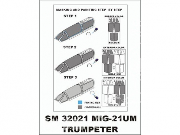 Montex Mini Mask SM32021 Mig-21UM Trumpeter 1/32