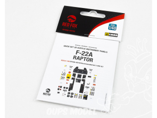 Red Fox Studio Tableaux de bord 3D avion RFQS-48159 F-22A Raptor I Love Kit 1/48