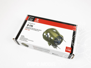 Red Fox Studio accessoire 3D avion SBSRF-4802 B-17G Amélioration poste de bombardier et tourelle avant Hk Models 1/48