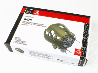 Red Fox Studio accessoire 3D avion SBSRF-3201 B-17G Amélioration poste de bombardier et tourelle avant Hk Models 1/32