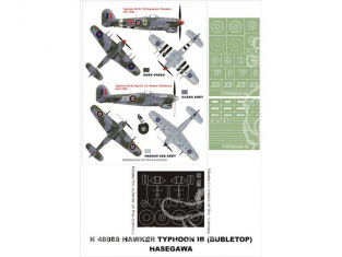 Montex Super Mask K48088 Typhoon Mk IB Hasegawa 1/48