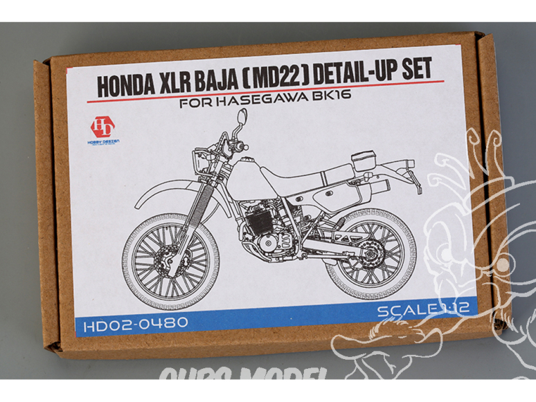 Hobby Design Amélioration 02-0480 Detail-up Honda XLR BAJA MD22 1991 kit Hasegawa 1/24