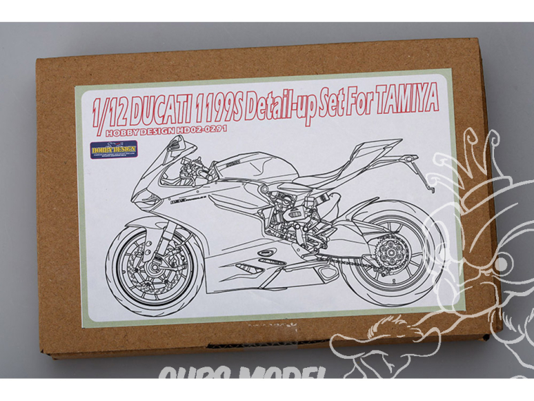 Hobby Design Amélioration 02-0291 Ducati 1199 Panigale S Photoetched Detail up Set pour kit Tamiya 1/12