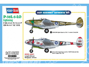 Hobby boss maquette avion 85805 Lockheed P-38L-5-LO Lightning 1/48