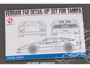 Hobby Design Amélioration 02-0327 Ferrari F40 pour kit tamiya 1/24 Hobby Design Amélioration 02-0327 Ferrari F40 pour kit tamiya 1/24