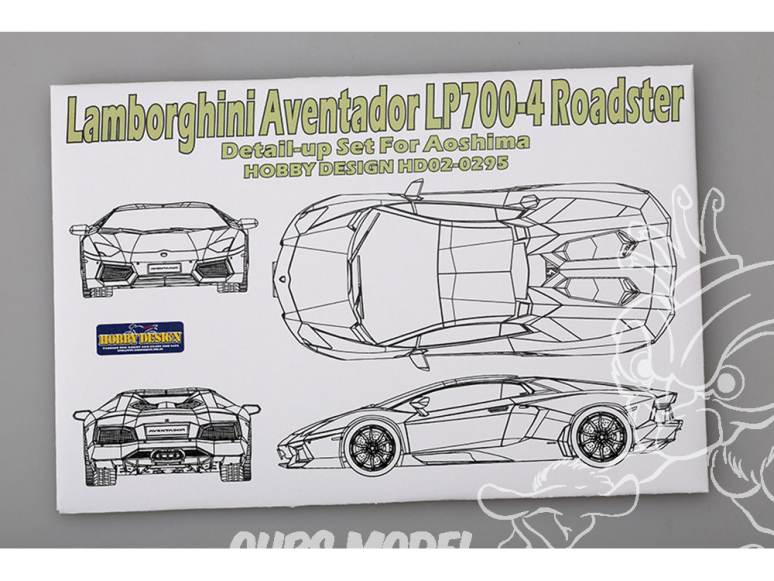 Hobby Design Amélioration 02-0295 Lamborghini Aventador LP700-4 Roadster pour kit aoshima 1/24