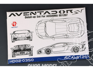 Hobby Design Amélioration 02-0350 Lamborghini Aventador SV pour kit aoshima 1/24