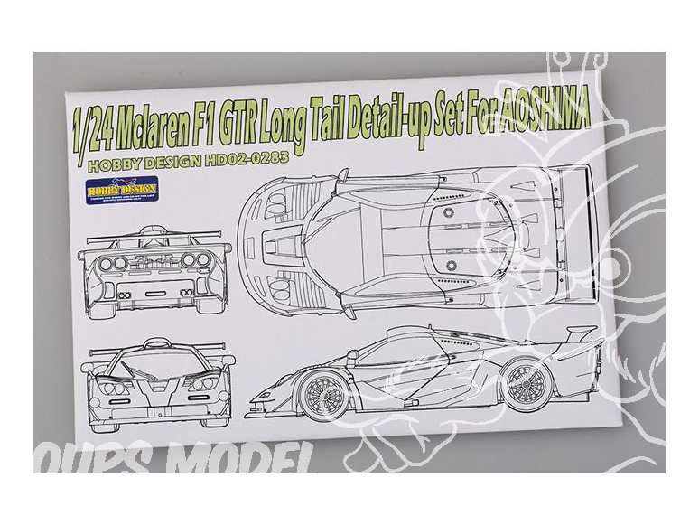 Hobby Design Amélioration 02-0283 Mc Laren F1 GTR longue queue pour kit aoshima 1/24