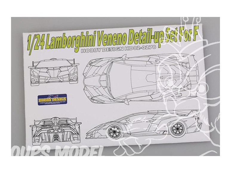 Hobby Design Amélioration 02-0278 Lamborghini Veneno pour kit fujimi 1/24