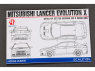 Hobby Design Amélioration 02-0323 Mitsubishi Lancer Evolution X pour kit aoshima 1/24