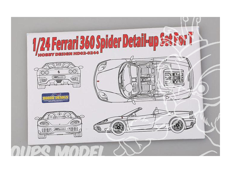 Hobby Design Amélioration 02-0244 Ferrari 360 Spider pour kit tamiya 1/24