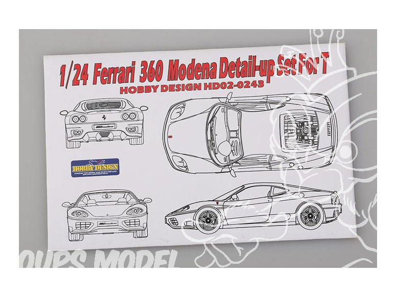 Hobby Design Amélioration 02-0243 Ferrari 360 Modena pour kit tamiya 1/24