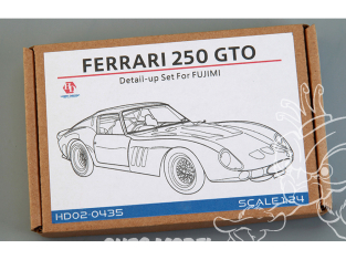Hobby Design Amélioration 02-0435 Detail-Up Ferrari 250 GTO pour kit Fujimi 1/24