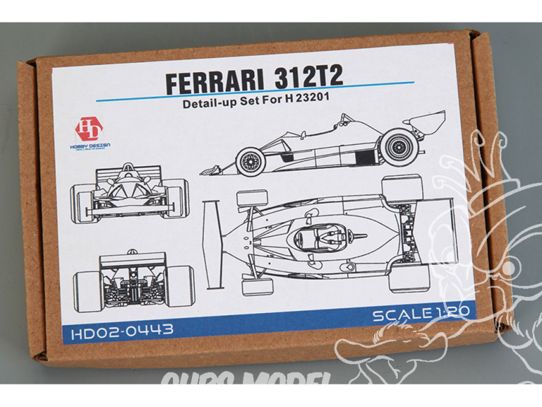Hobby Design amélioration HD03-0443 Detail-Up Ferrari 312T2 kit Hasagawa 1/20