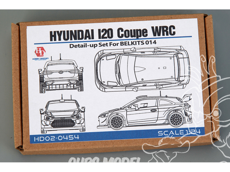 Hobby Design Amélioration 02-0454 Detail-Up Hyundai I20 Coupe WRC kit Belkits 1/24
