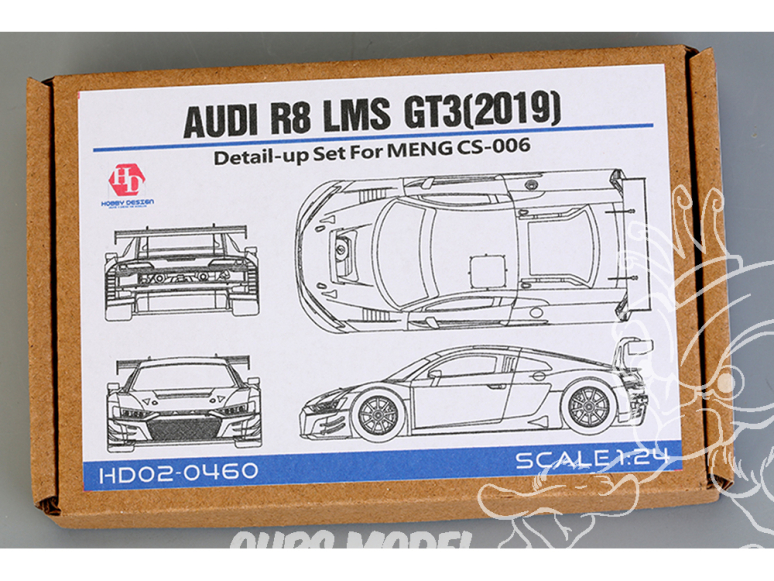 Hobby Design Amélioration 02-0460 Detail-Up Audi R8 LMS GT3 2019 kit Meng 1/24