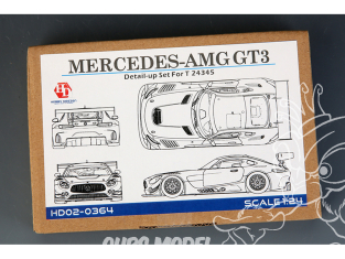 Hobby Design Amélioration 02-0364 Detail-Up Mercedes AMG GT3 pour kit tamiya 1/24