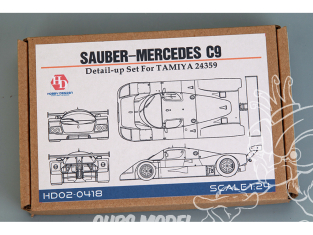 Hobby Design Amélioration 02-0418 Detail-Up Sauber-Mercedes C9 pour kit tamiya 1/24