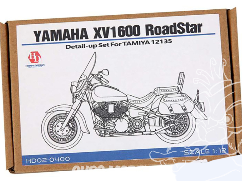 Hobby Design Amélioration 02-0400 Yamaha XV1600 RoadStar Detail up Set pour kit Tamiya 1/12