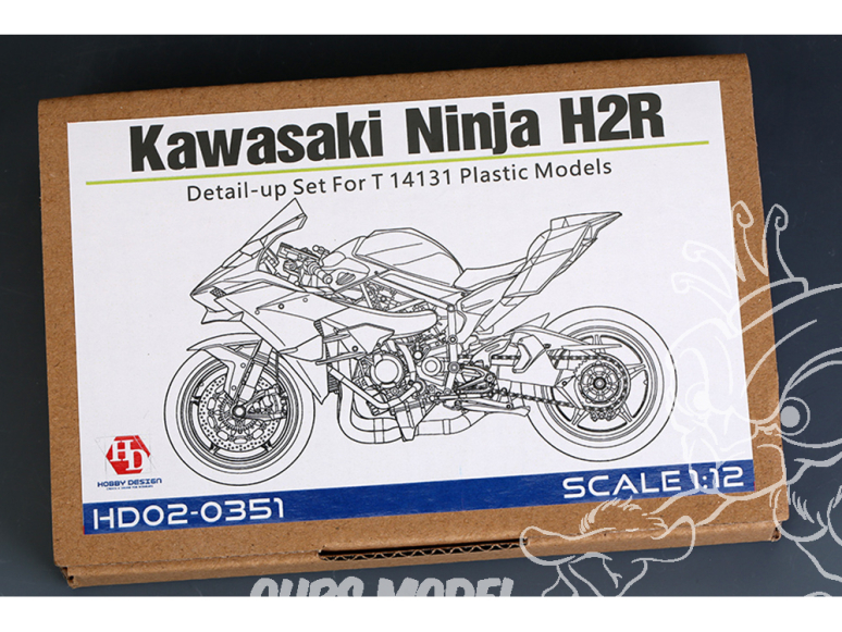 Hobby Design Amélioration 02-0351 Kawasaki Ninja H2 Detail up Set pour kit Tamiya 1/12
