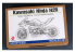 Hobby Design Amélioration 02-0351 Kawasaki Ninja H2 Detail up Set pour kit Tamiya 1/12