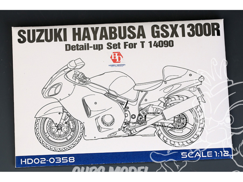 Hobby Design Amélioration 02-0358 Suzuki Hayabusa GSX1300R Detail up Set pour kit Tamiya 1/12