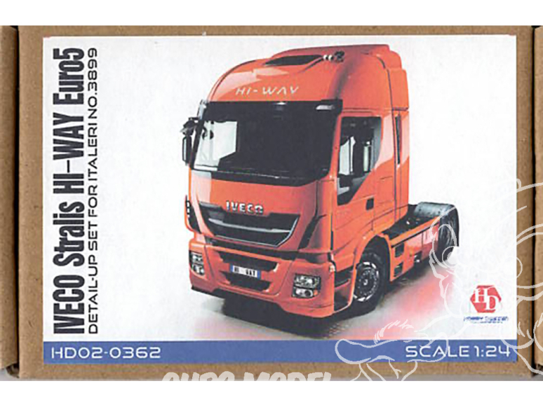Hobby Design Amélioration 02-0362 Iveco Stralis HI-WAY Euro5 Detail up Set pour kit Italeri 1/24