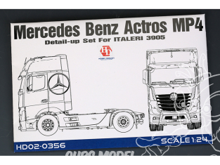 Hobby Design Amélioration 02-0356 Mercedes Benz Actros MP4 Detail up Set pour kit Italeri 1/24