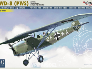 Mirage maquette 481406 RWD-8 (PWS) Avion d'entraînement de la Luftwaffe, anciennement de fabrication polonaise 1/48