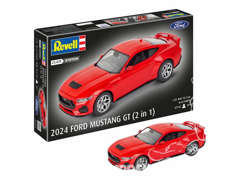 Revell maquette 07743 Ford Mustang GT 2024 Click-System 1/24