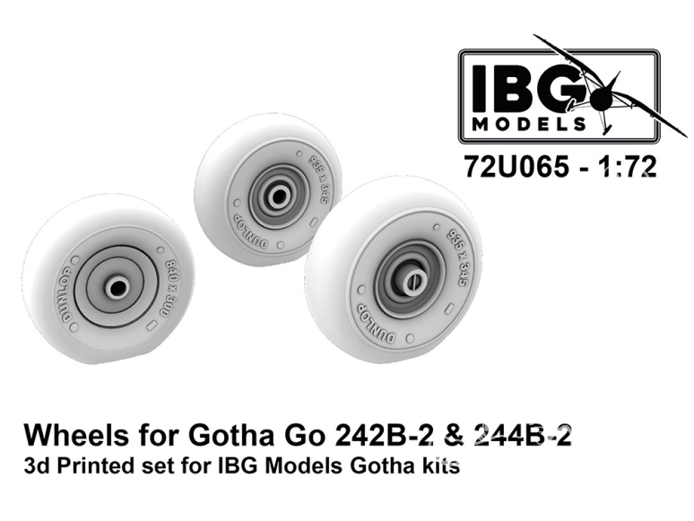 IBG maquette avion 72U065 Roues pour Gotha Go 242B-2 et 244B-2 1/72