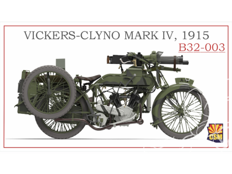Copper State Models maquettes militaire B32-003 Side-car Vickers-Clyno Mark IV 1915 1/32