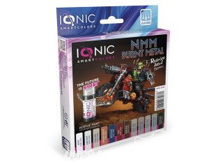 MIG peinture IONIC 0515 Set NMM Métal brûlé 12 x 20ml