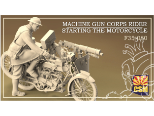 Copper State Models personel F35-080 Pilote du corps des mitrailleurs Démarrage de la moto 1/35