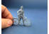 Copper State Models personel F32-074 Un cycliste de l'armée britannique marche avec son vélo 1/32