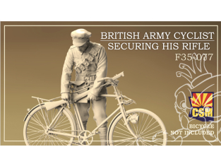 Copper State Models personel F35-077 Un cycliste de l'armée britannique sécurise son fusil 1/35