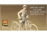 Copper State Models personel F35-078 Un cycliste de l'armée britannique marche avec son vélo 1/35
