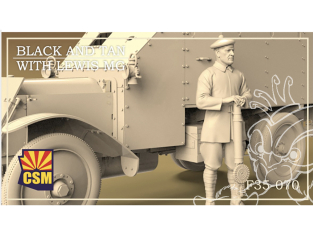 Copper State Models personel F35-070 Black and Tan avec une mitrailleuse Lewis 1/35