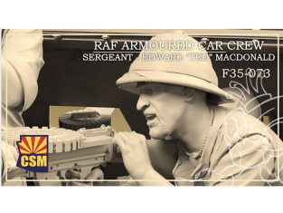 Copper State Models personel F35-073 ÉQUIPAGE DE VOITURE BLINDÉE DE LA RAF, Sergent Edward Ted MacDonald 1/35