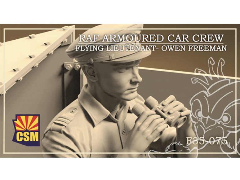 Copper State Models personel F35-075 ÉQUIPAGE DE VOITURE BLINDÉE DE LA RAF lieutenant-pilote ROBERT EVANS 1/35