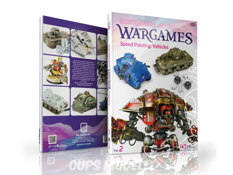 IONIC MIG librairie 1301 Encyclopédie de Wargames Volume 2 Speed Painting Vehicles en Anglais
