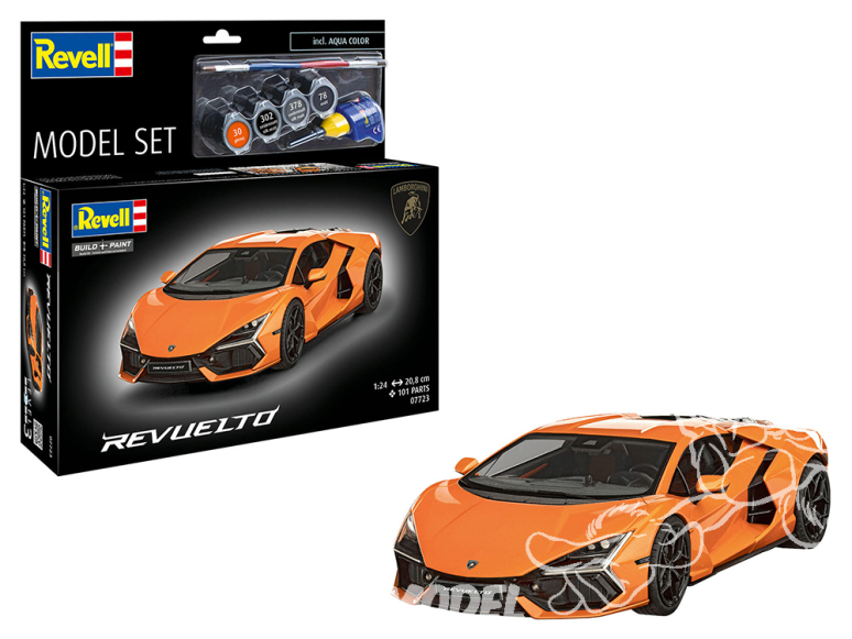 Revell maquette 67723 Model Set Lamborghini Revuelto avec peinture et accessoires de base 1/24