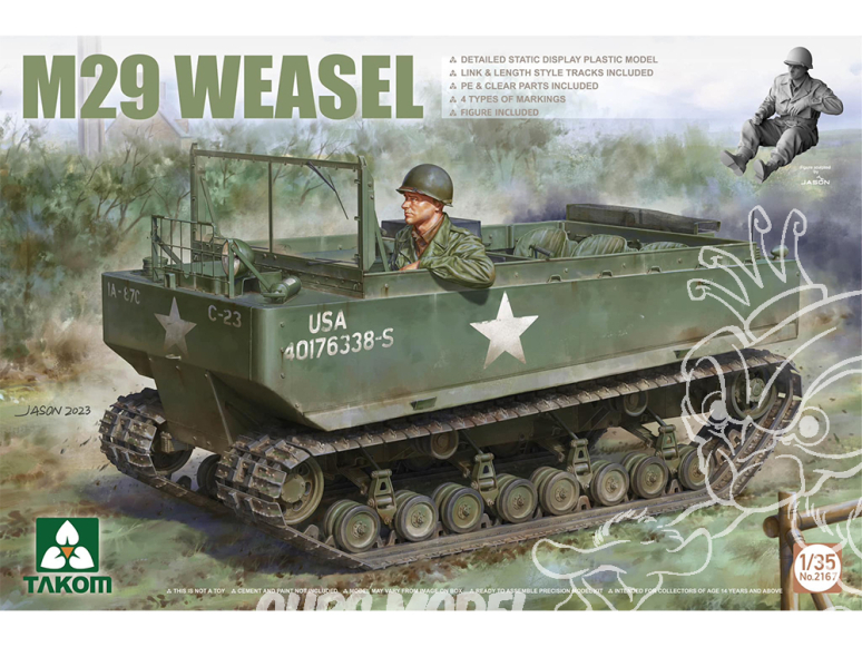 Takom maquette militaire 2167 M29 Weasel 1/35