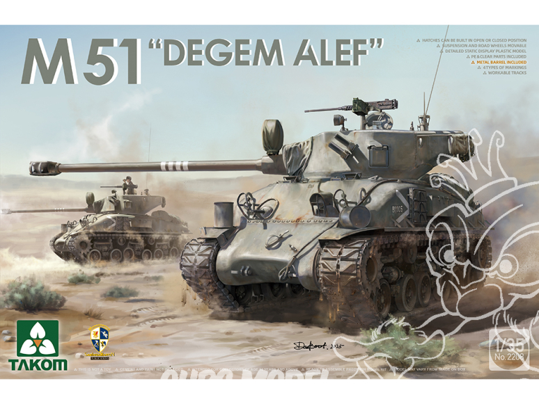 Takom maquette militaire 2208 M51 "DEGEM ALEF" 1/35